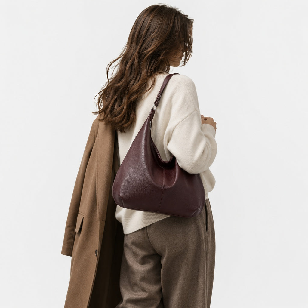 Sac À Main Femmes Bordeaux En PU