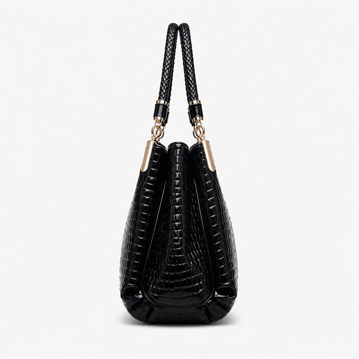 Sac À Main Noir Femme Imprimé Crocodile