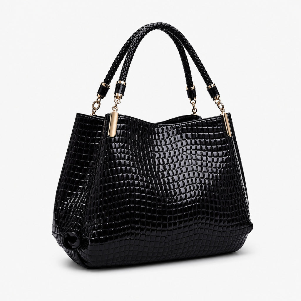 Sac À Main Noir Femme Imprimé Crocodile