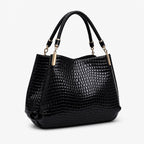 Sac À Main Noir Femme Imprimé Crocodile