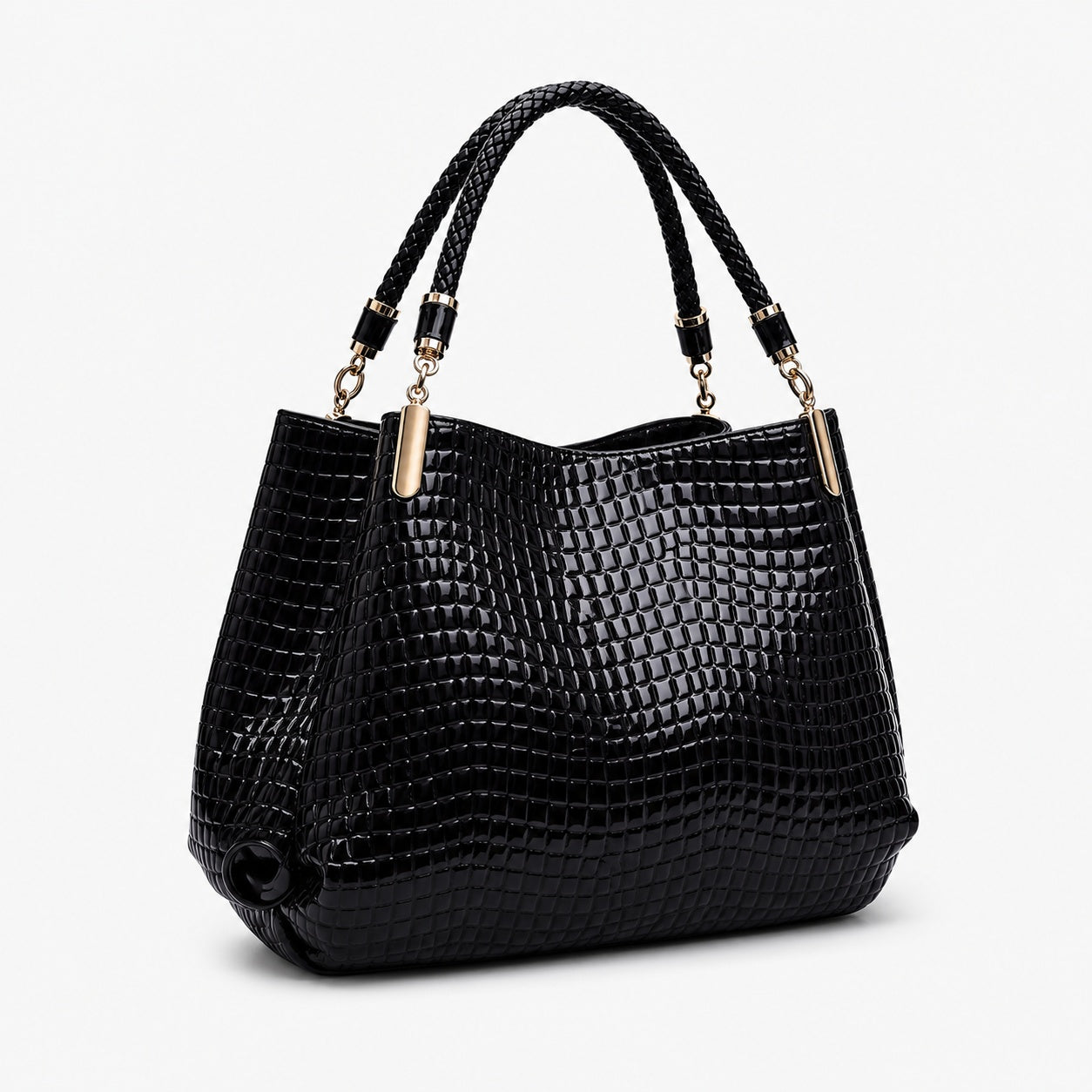 Sac À Main Noir Femme Imprimé Crocodile