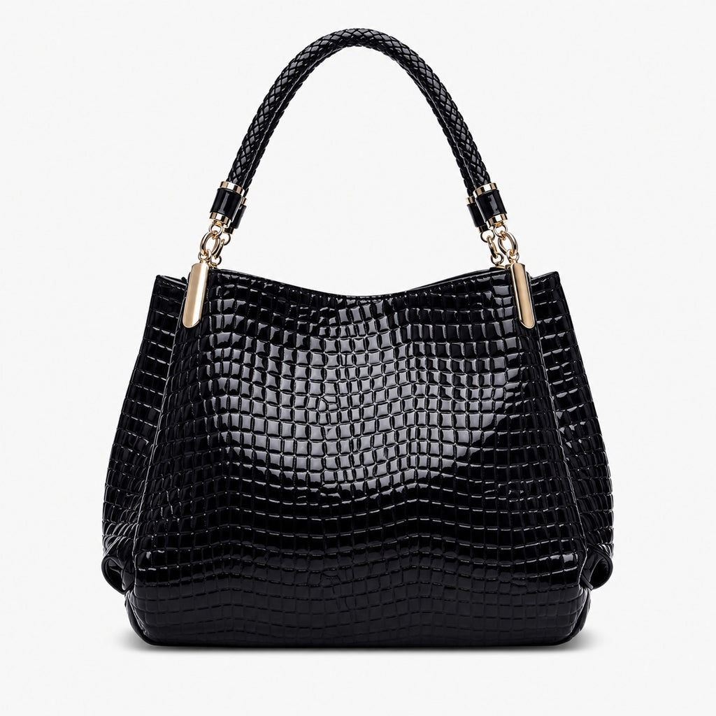 Sac À Main Noir Femme Imprimé Crocodile
