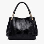 Sac À Main Noir Femme Imprimé Crocodile