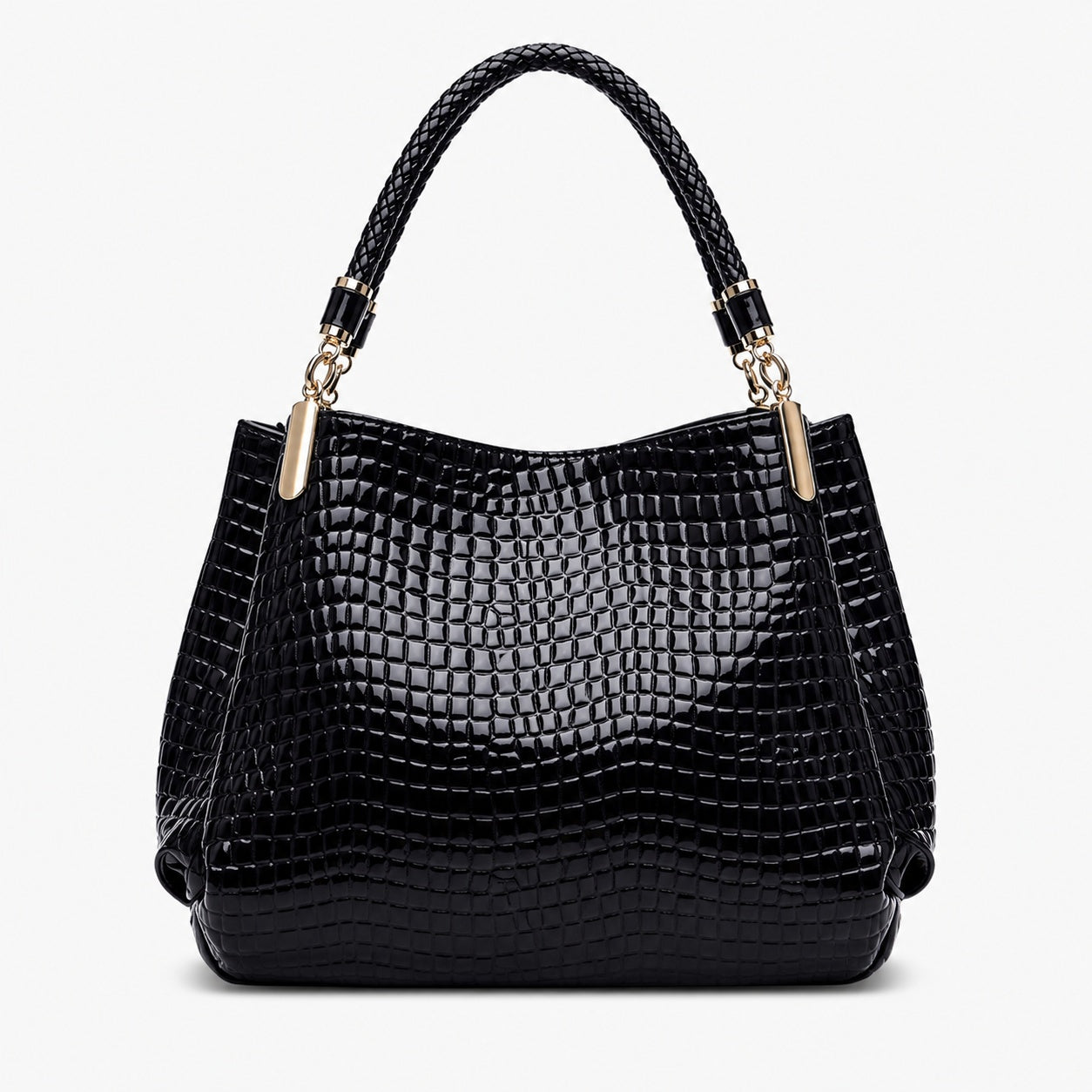 Sac À Main Noir Femme Imprimé Crocodile