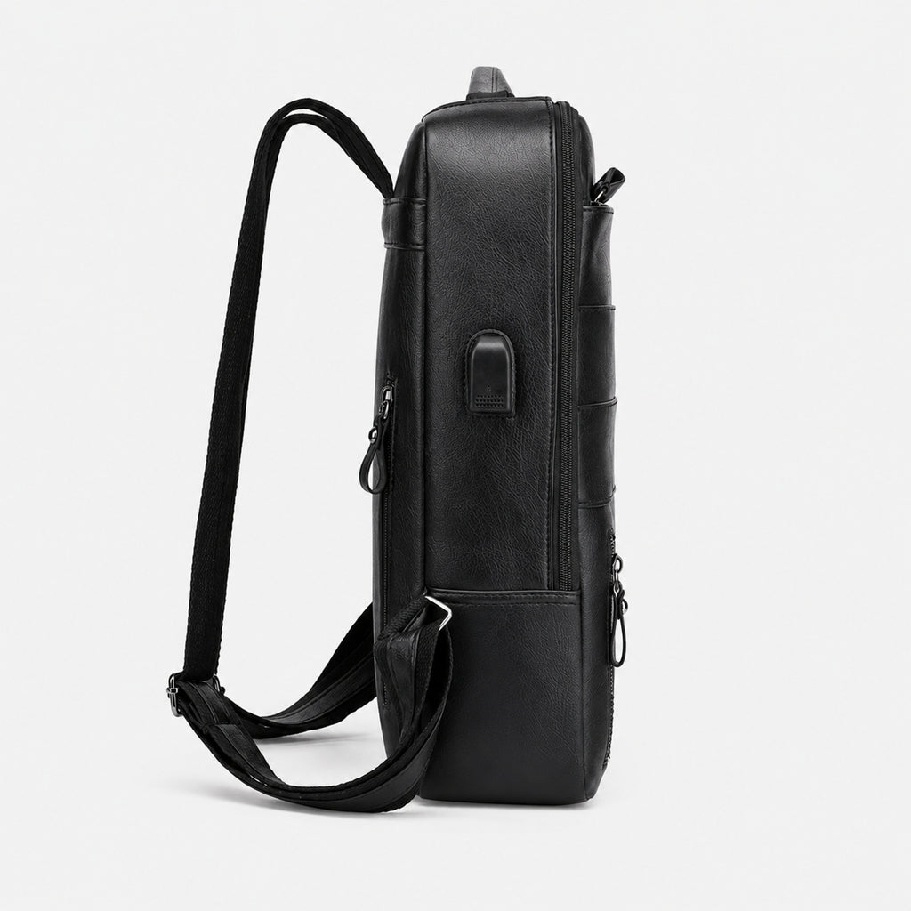 Sac À Dos Imperméable Homme En Similicuir