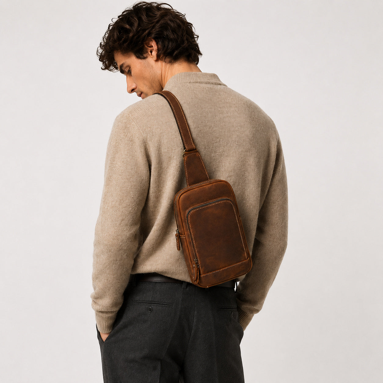 Sacoche Homme Cuir Véritable