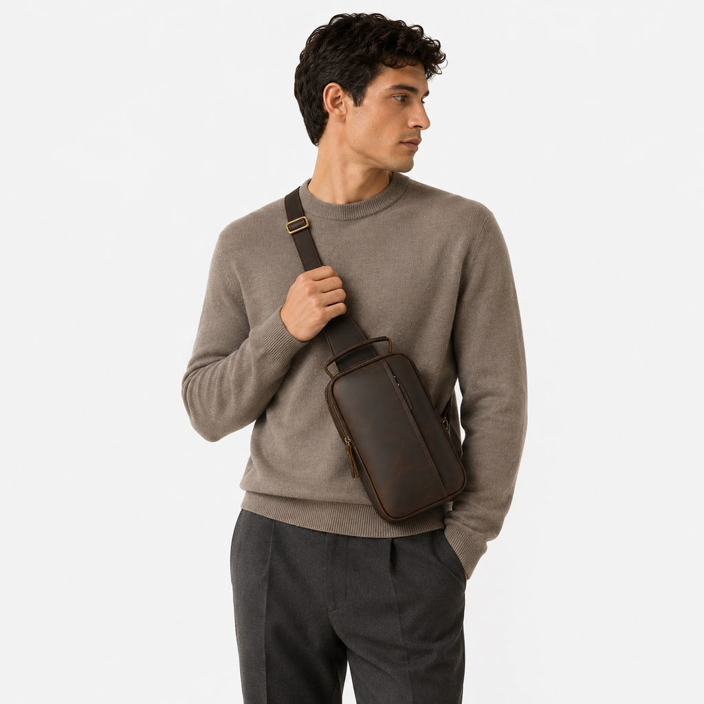 Sacoche Homme En Cuir De Vachette