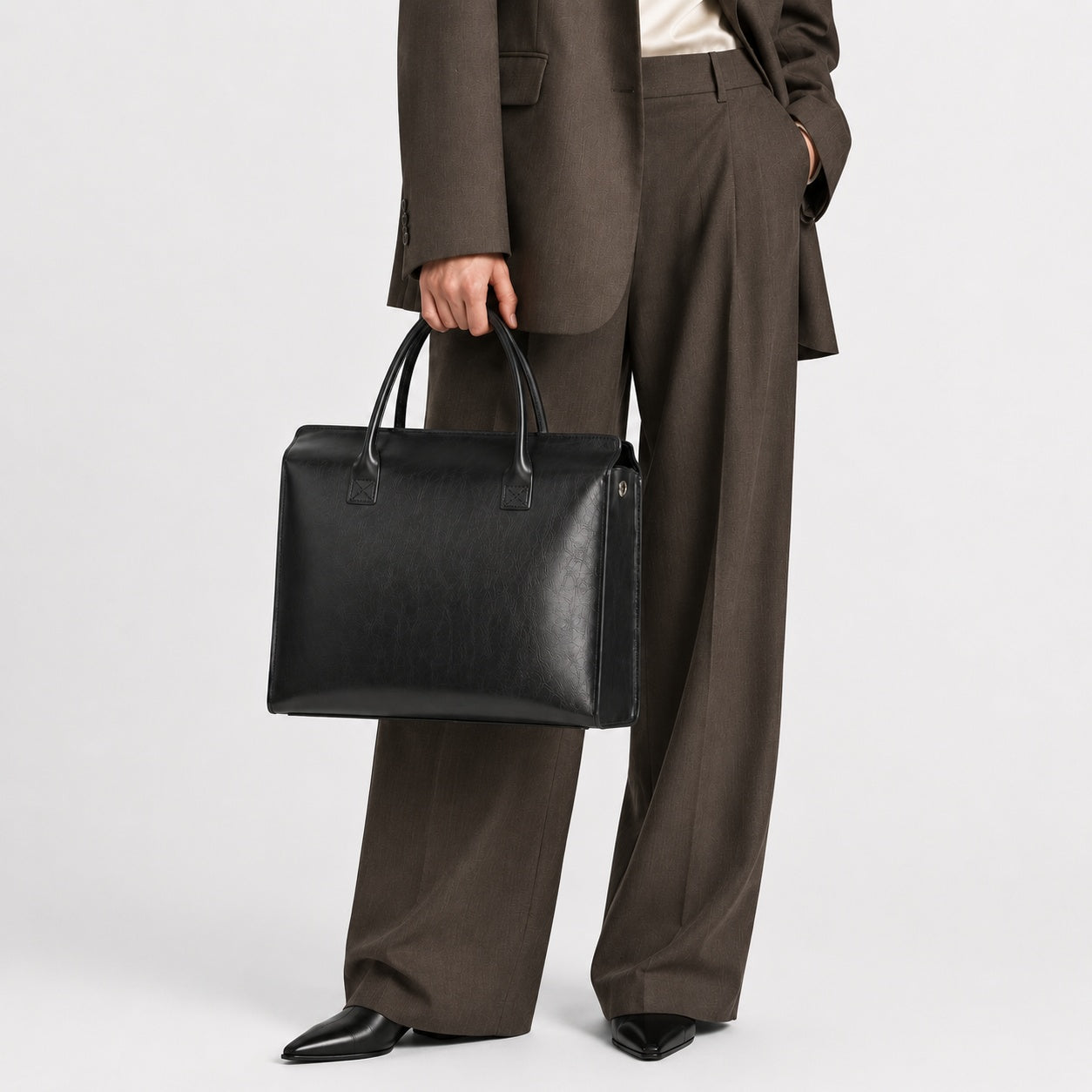 Sac À Main En Similicuir À Double Poignée