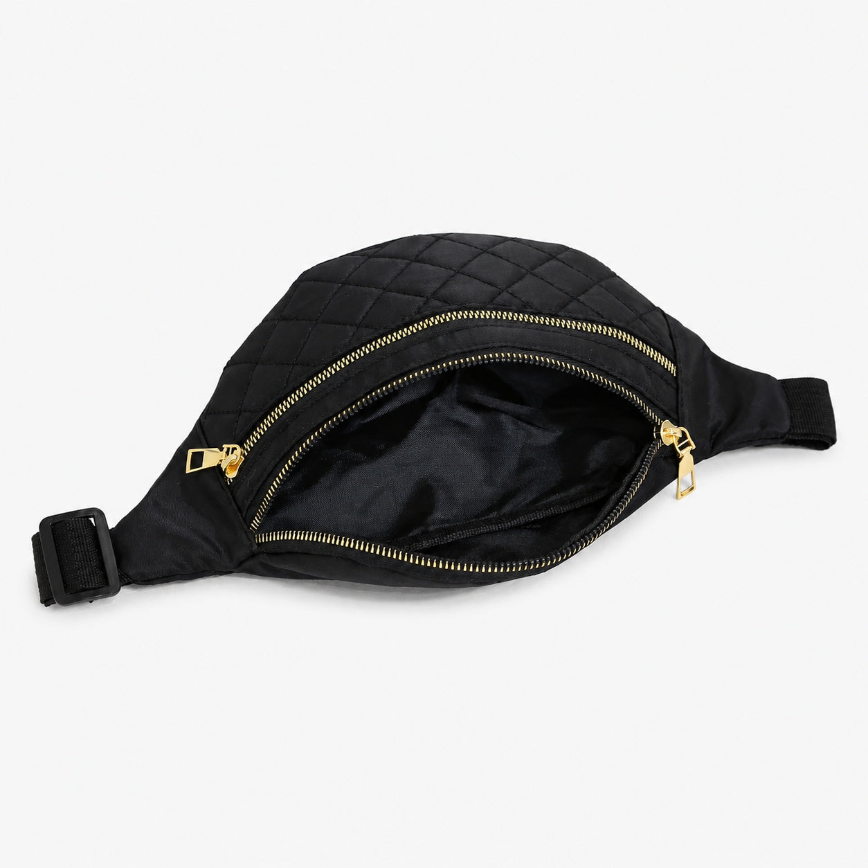 Sac Banane Noir Matelassé
