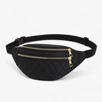 Sac Banane Noir Matelassé