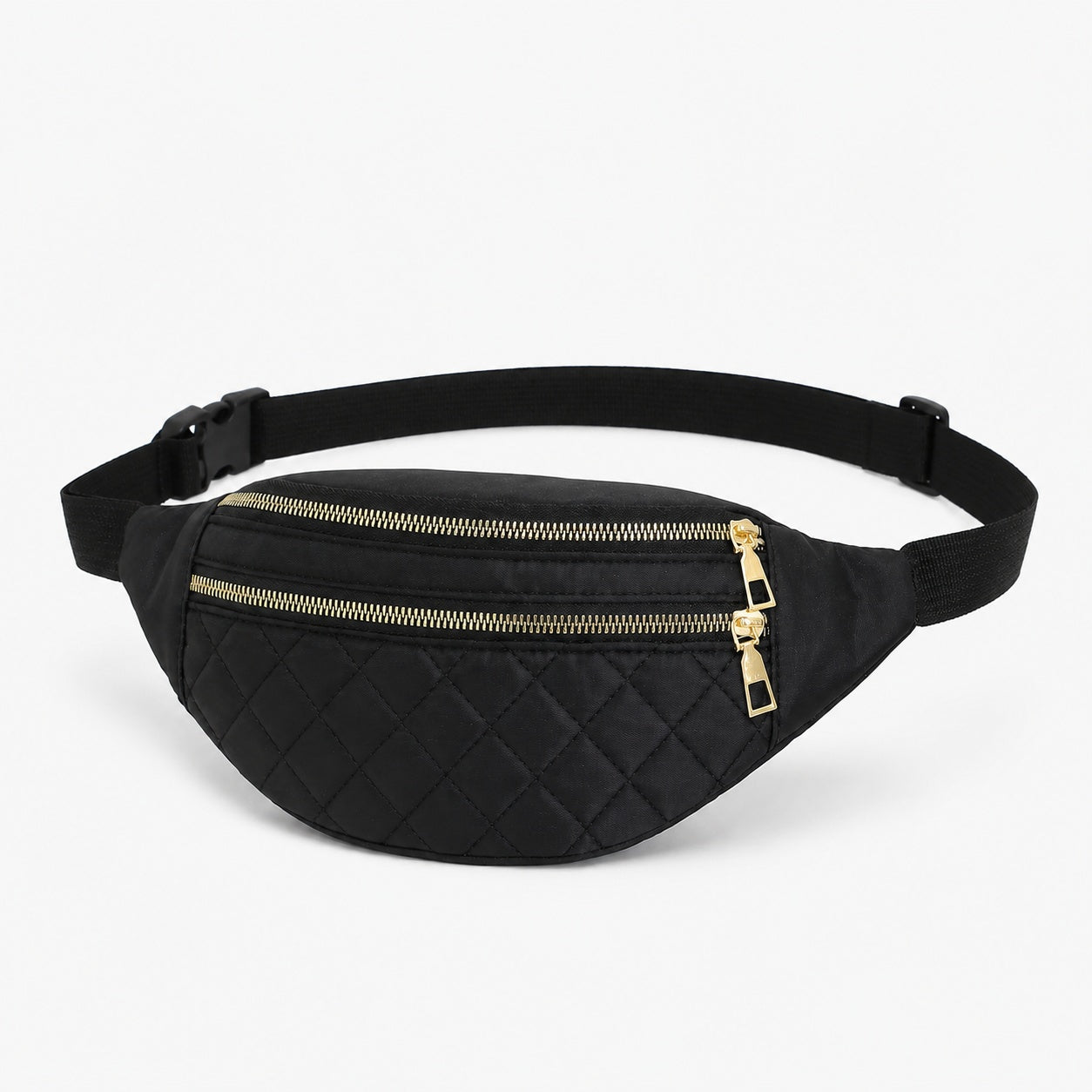 Sac Banane Noir Matelassé