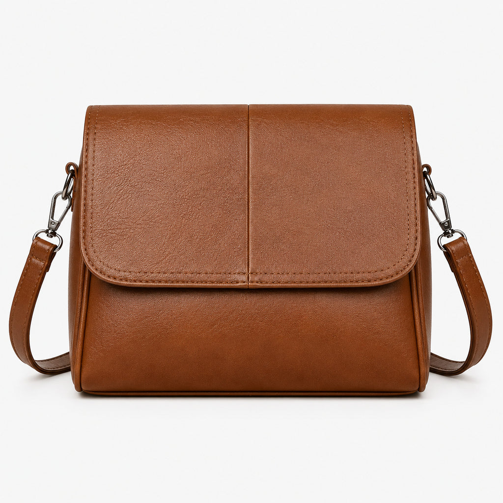 Sac À Main Effet Cuir Ciré À Rabat