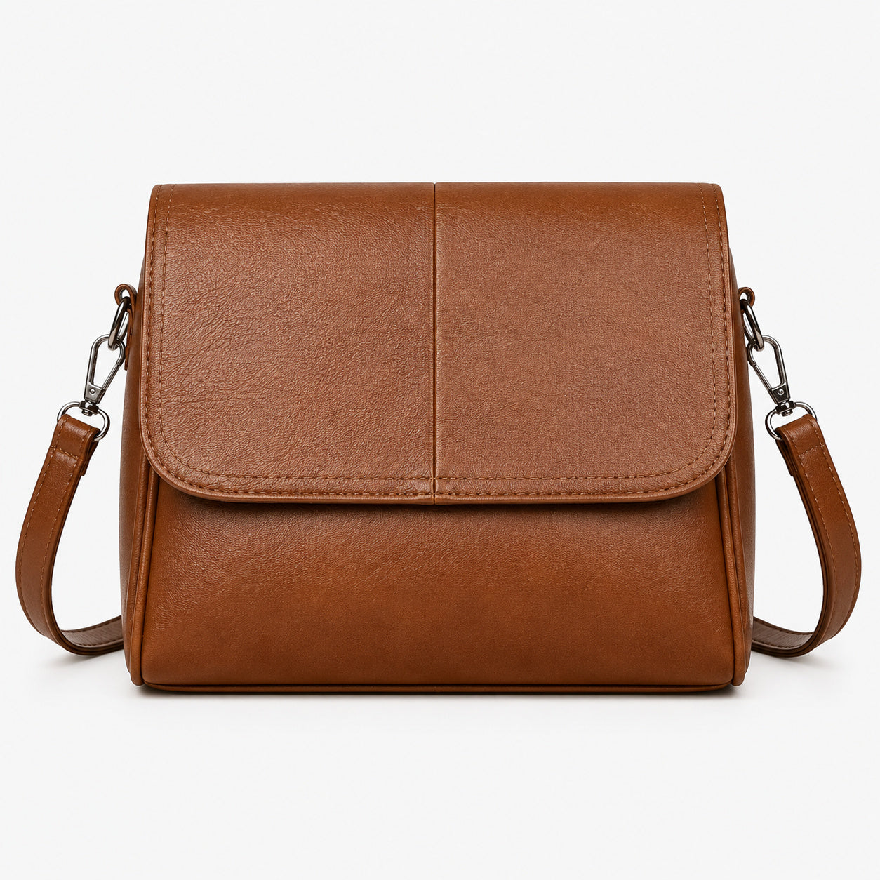 Sac À Main Effet Cuir Ciré À Rabat