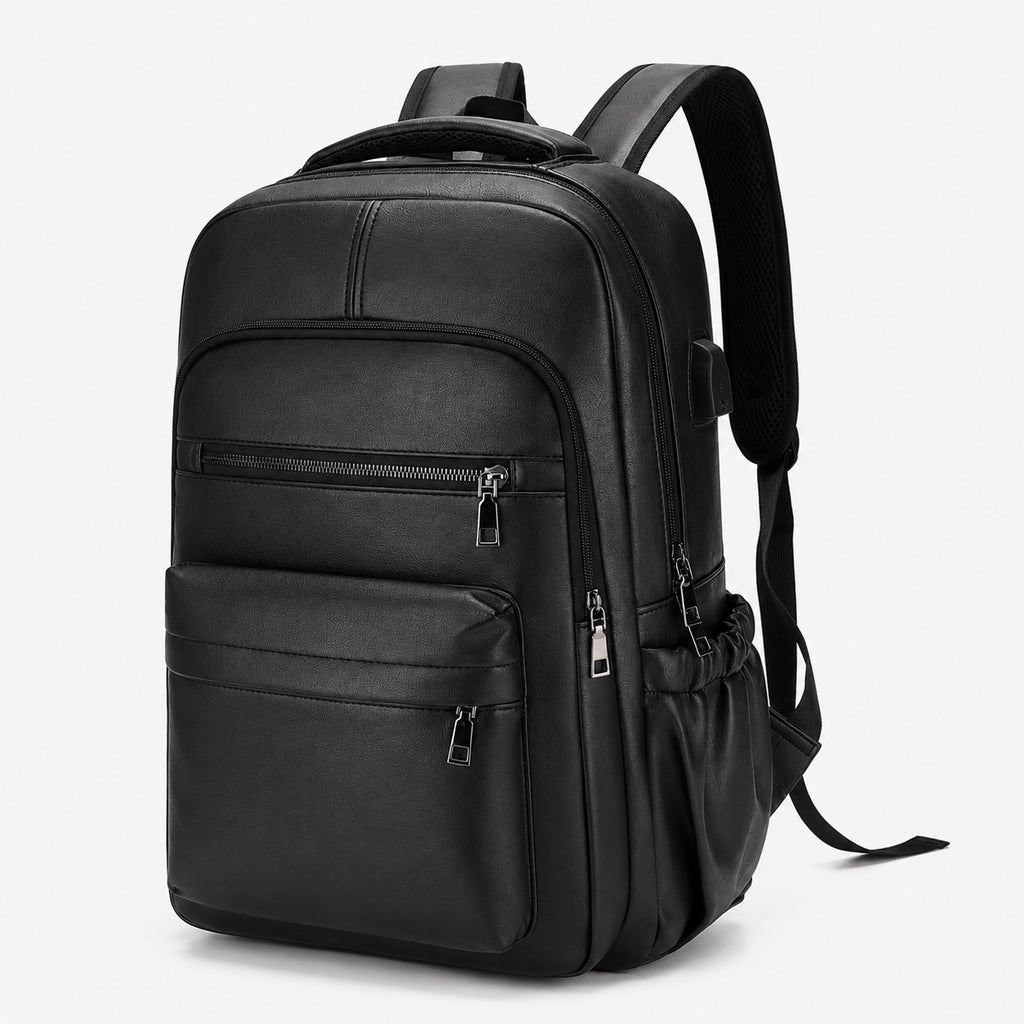 Sac À Dos Homme Ordinateur En Similicuir Avec Port USB