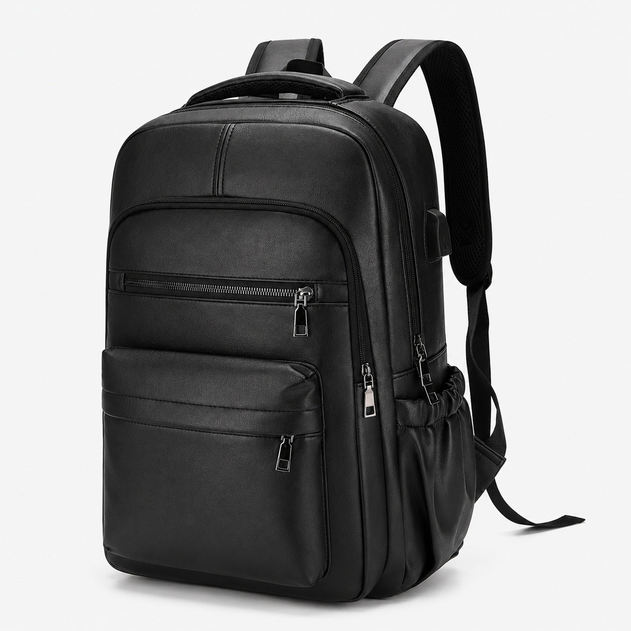 Sac À Dos Homme Ordinateur En Similicuir Avec Port USB