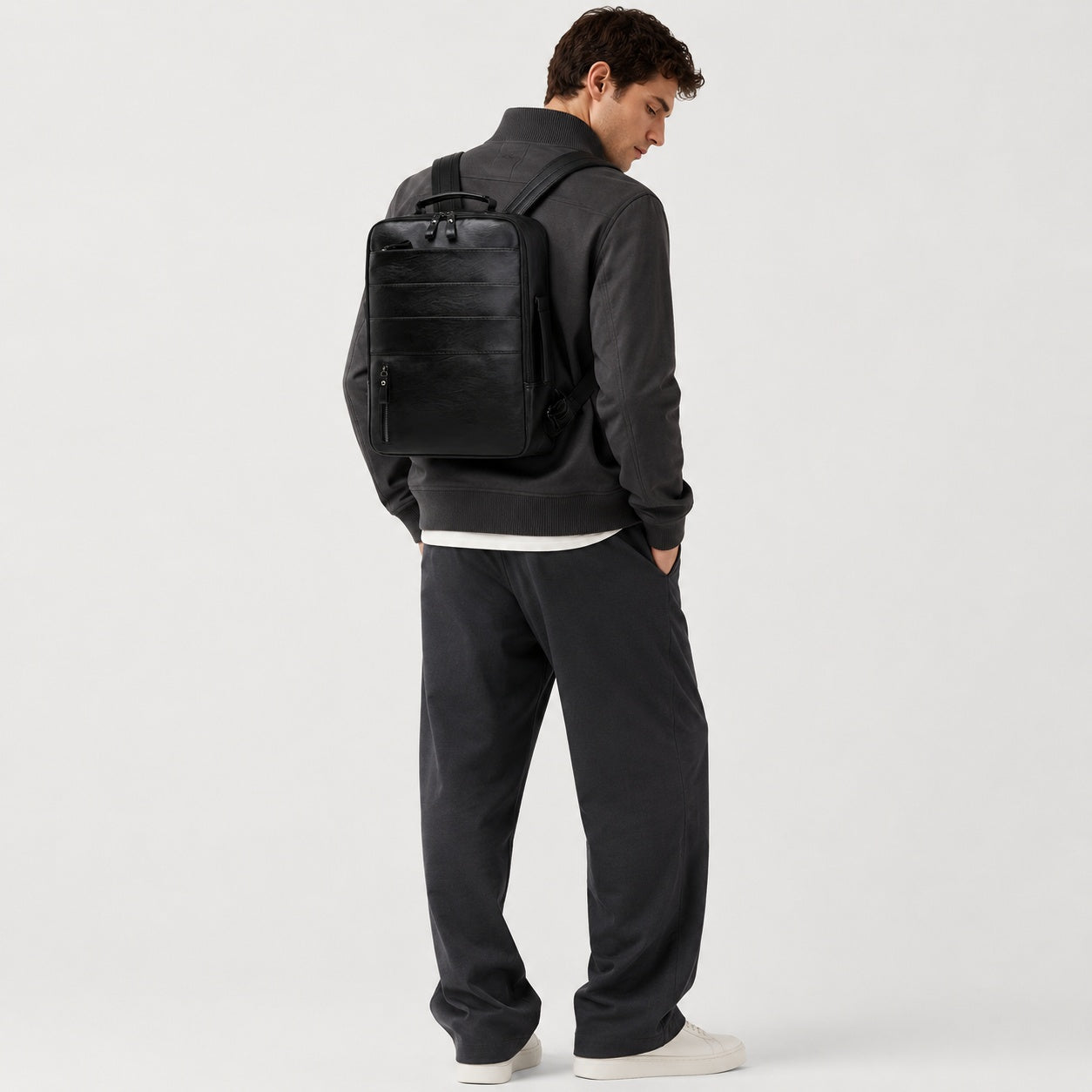 Sac À Dos Imperméable Homme En Similicuir