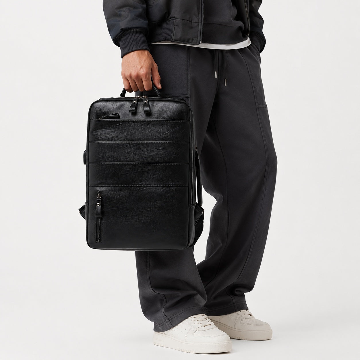 Sac À Dos Imperméable Homme En Similicuir
