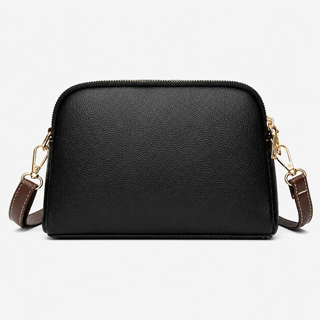 Sac Bandoulière Femme Cuir Véritable À Fermeture Zippée