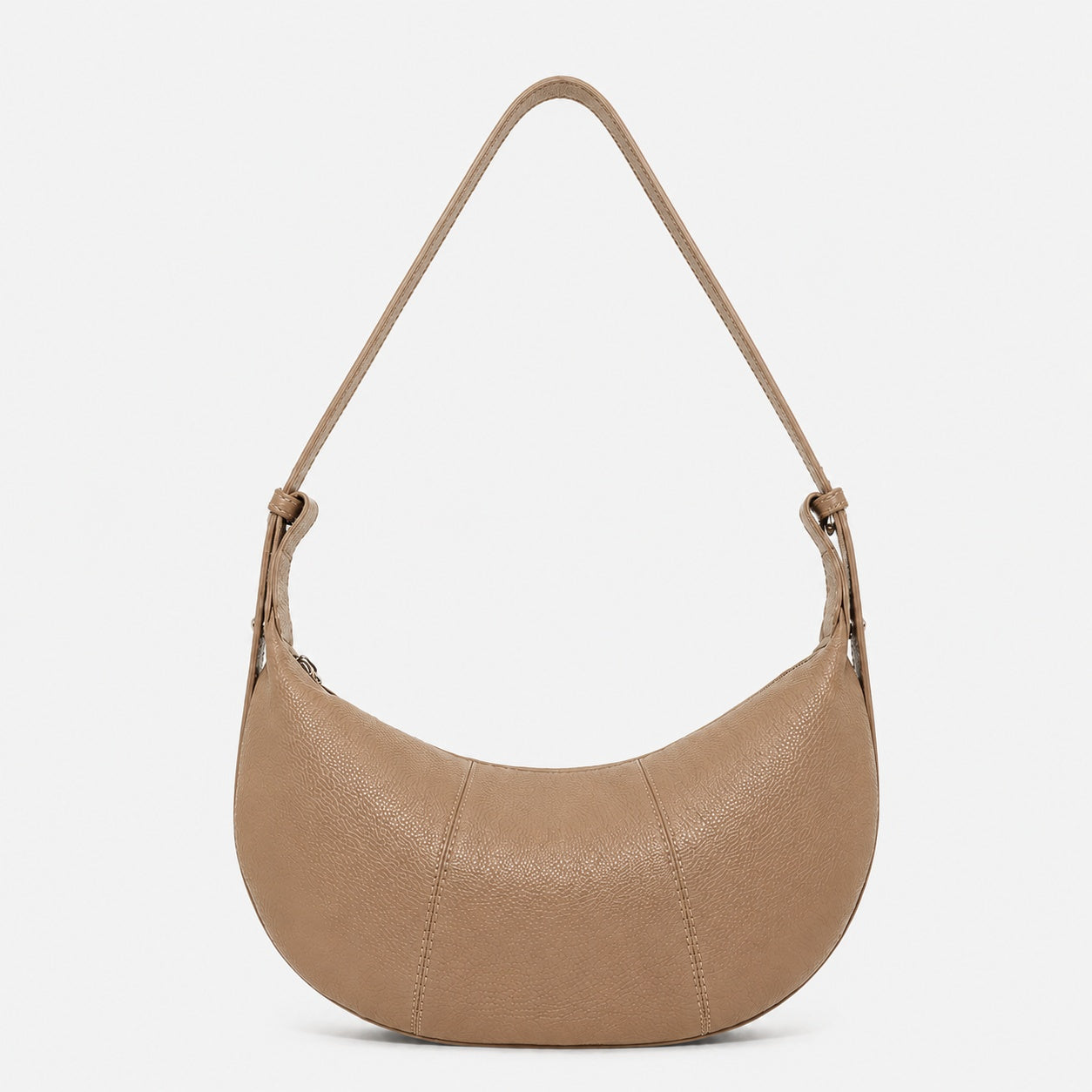 Sac À Main Demi-Lune En Cuir De Vachette