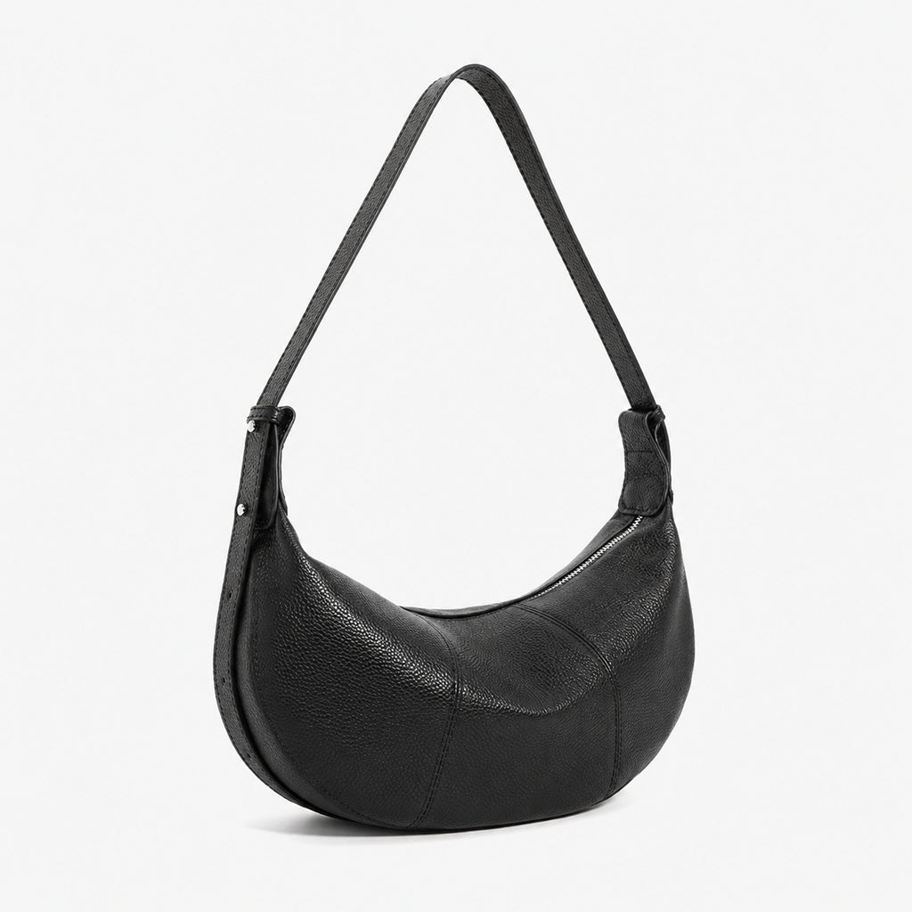 Sac À Main Demi-Lune En Cuir De Vachette