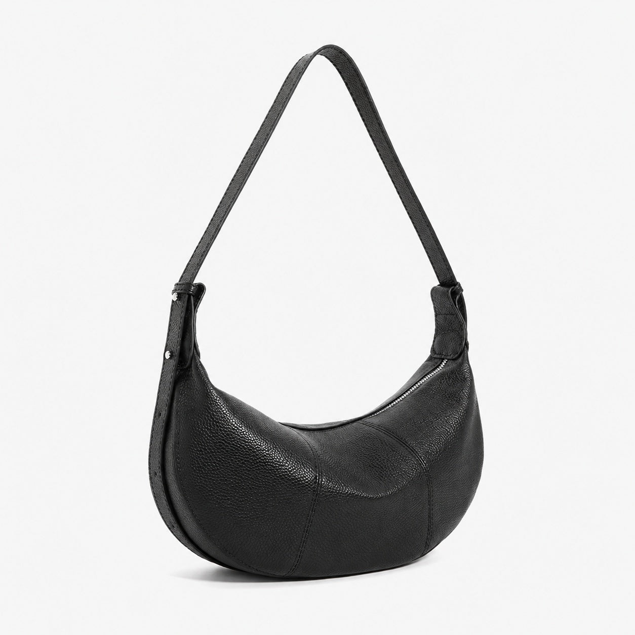 Sac À Main Demi-Lune En Cuir De Vachette