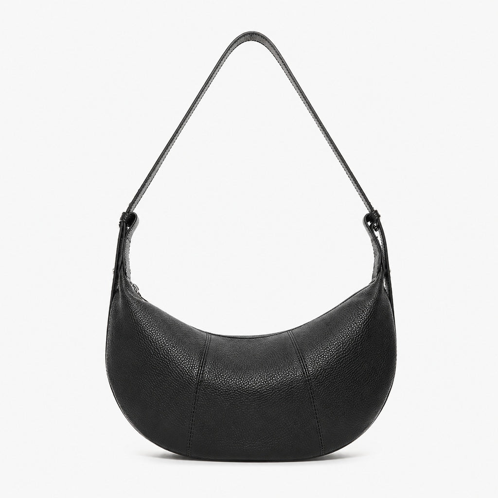 Sac À Main Demi-Lune En Cuir De Vachette