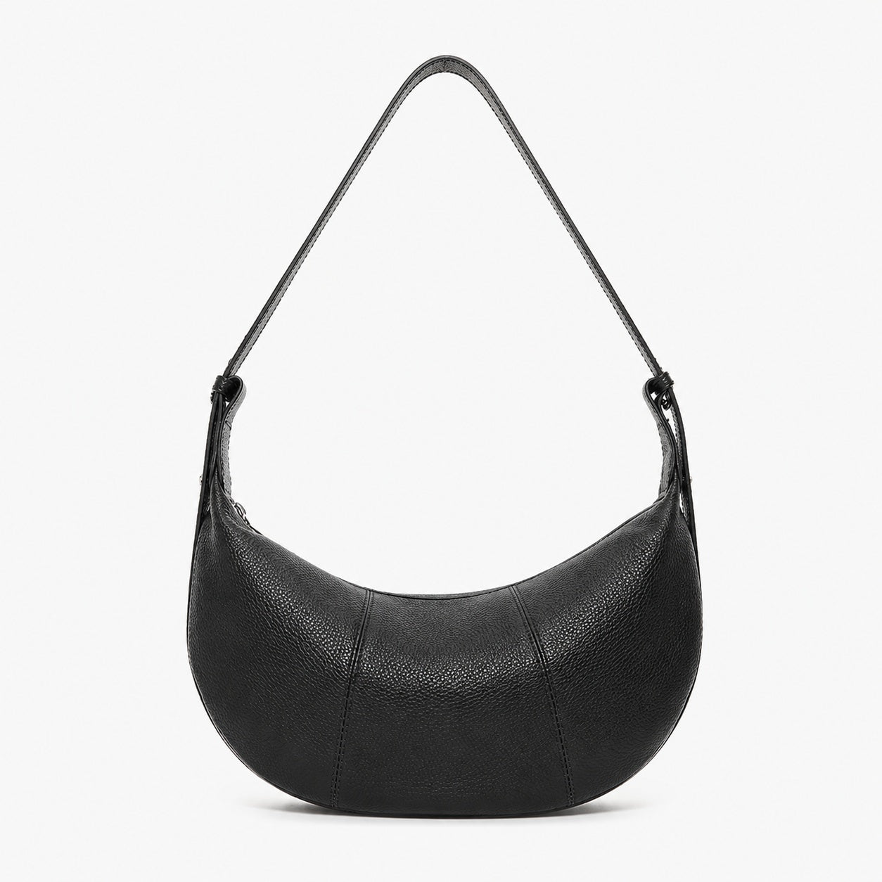 Sac À Main Demi-Lune En Cuir De Vachette