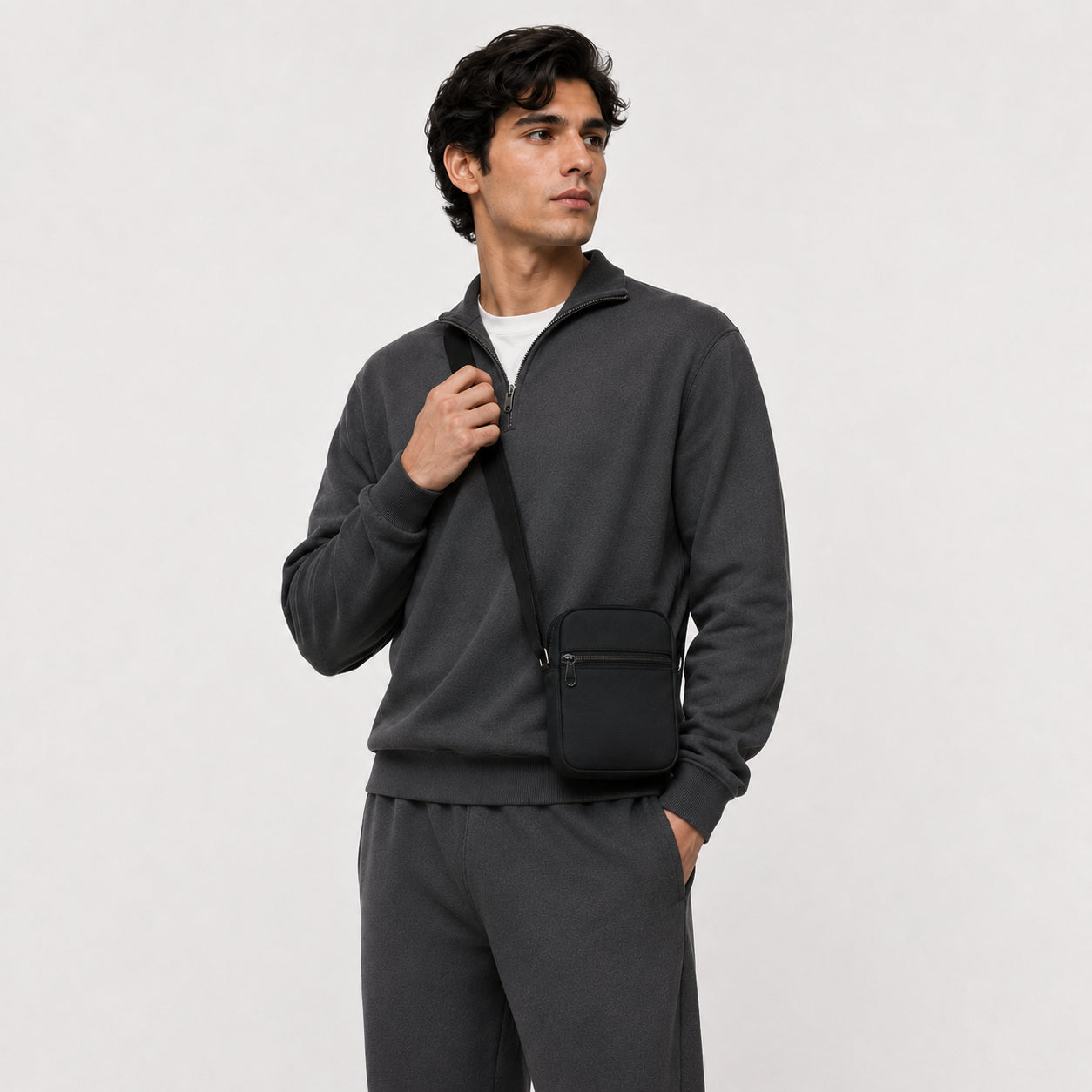 Sac Bandoulière Compact Imperméable En Tissu Oxford