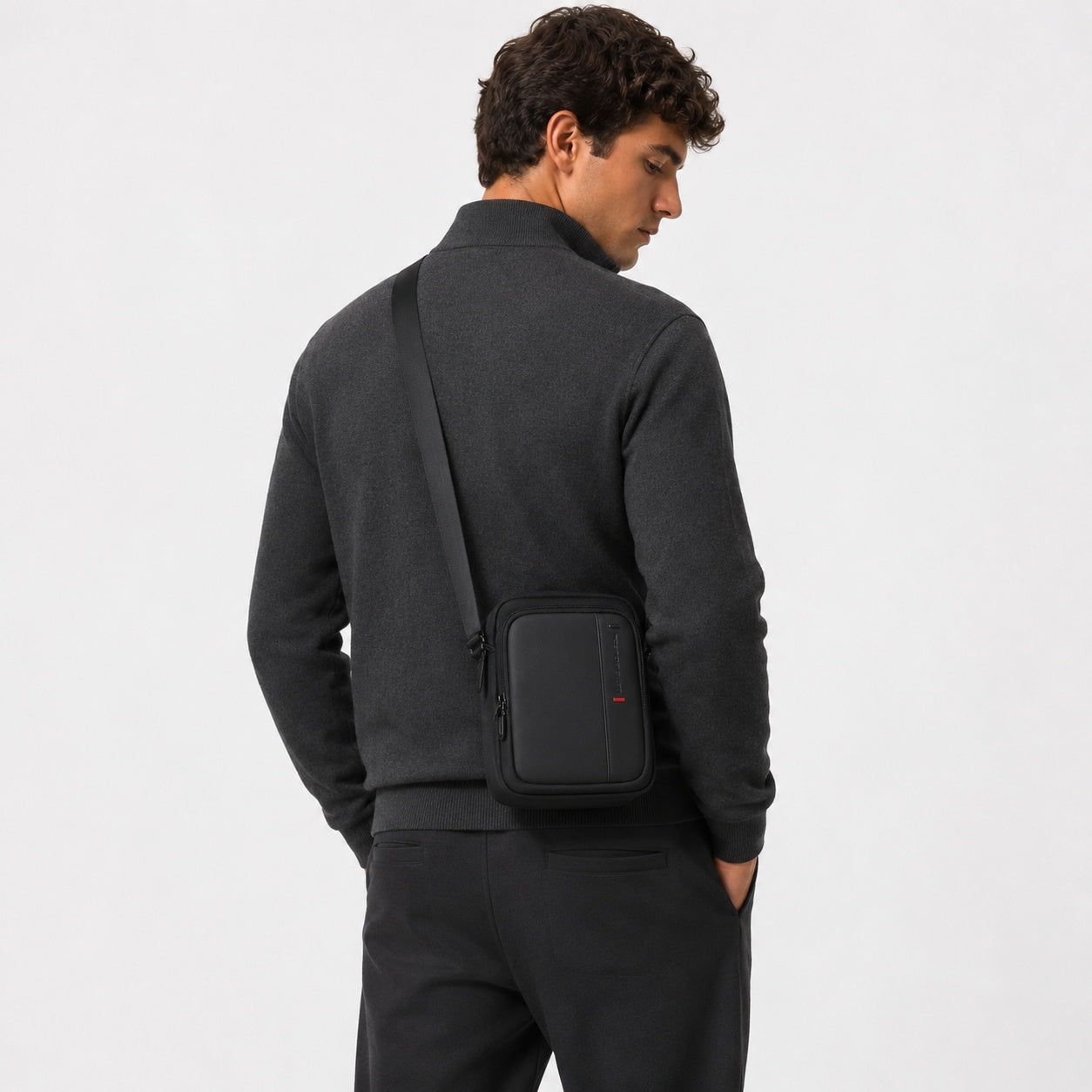 Sacoche À Bandoulière Homme Tissu Oxford
