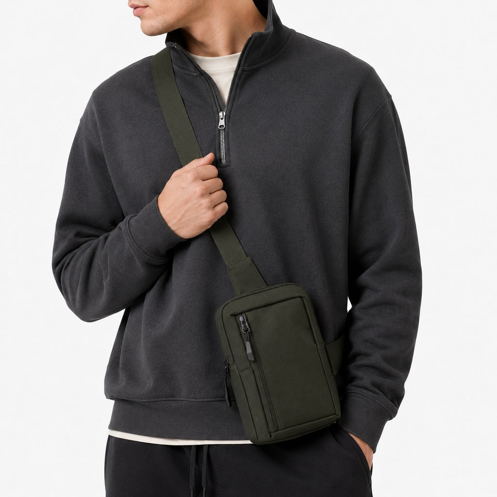 Petit Sac Bandoulière Homme Tissu Oxford