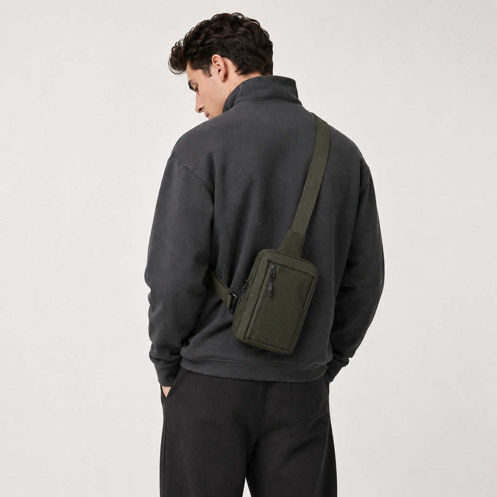 Petit Sac Bandoulière Homme Tissu Oxford