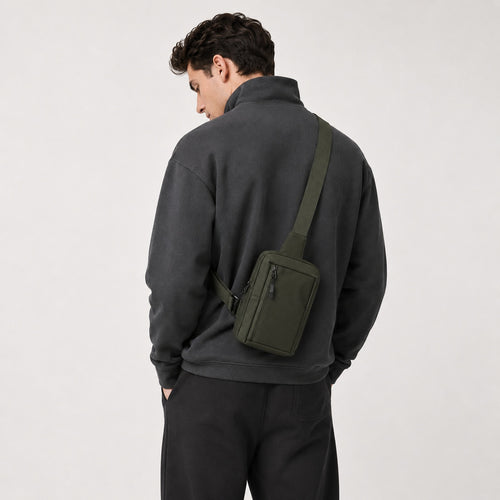 Petit Sac Bandoulière Homme Tissu Oxford